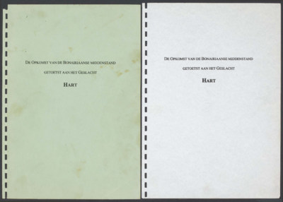 1011 De Opkomst van de Bonairiaanse middenstand getoets aan het Geslacht Hart / Angelique Hart, 1980-1981