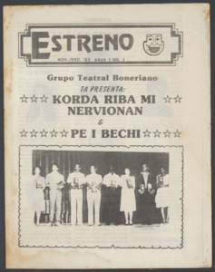 1070 Estreno. Grupo Teatral Boneriano, 1982