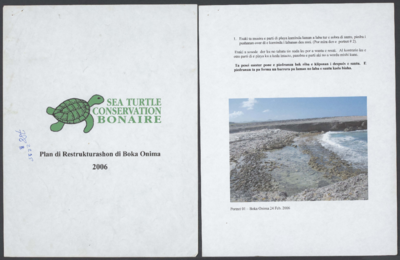 1072 Sea turtle conservation Bonaire. Plan di Restrukturashon di Boka Onima, 2006