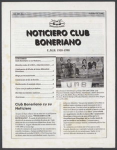 1076 Noticiero club Boneriano U.M.B. 1938-1998, 1998