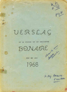 1332 Verslag van de toestand van het Eilandgebied Bonaire van het jaar 1968, 1969