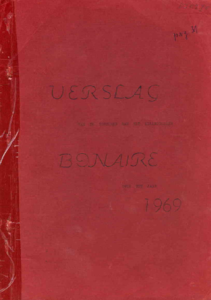 1333 Verslag van de toestand van het Eilandgebied Bonaire van het jaar 1969, 1970