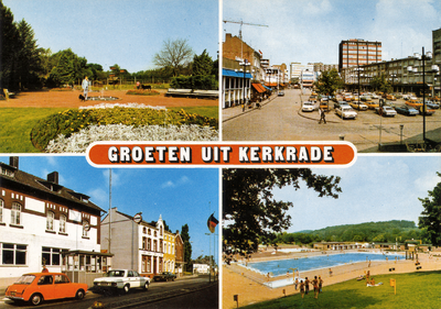 7 Op deze afbeelding zijn te zien: hertenpark, Markt, grensovergang Pannesheide, openbaar zwembad Erenstein