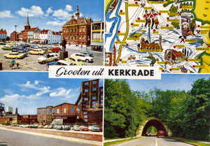 8 Op deze afbeelding zijn te zien: Markt, parkeerplaats Domaniale Mijn (Straterweg), tunnel richting Kerkrade