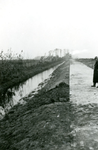 F000784-13 Bestratingswerkzaamheden aan de nieuwe Flevoweg, de verbindingsweg tussen Kampen en Oostelijk Flevoland.