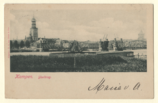 F000085 Kampen met IJsselbrug, Nieuwe Toren en de toren van de Buitenkerk.