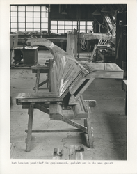 F013453-3 Serie foto's over een produktie proces van Schokbeton, van de door John Johansen uit New Canaan, Connecticut, ...