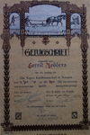 F013567 Getuigschrift uitgereikt aan Gerrit Modders die als leerling der Chr. Lager Landbouwschool te Kampen met goede ...