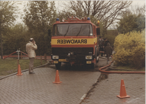 F014702 Brandweer IJsselmuiden - Brandweerwedstrijd in Zwolle 27 april 1985.