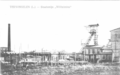  Briefkaart van de voormalige staatsmijn Wilhelmina te Terwinselen.