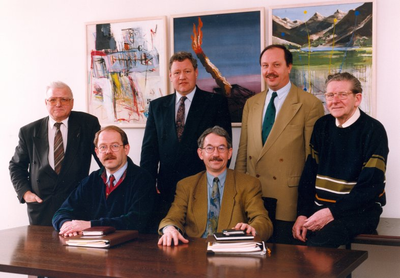 6001 College van Burgemeester en wethouders bij afscheid in 1994
