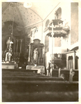 7597 Preekstoel en St. Jozef altaar van Kerk Rimburg voor de verbouwing