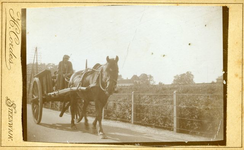 1124 Foto van man met paard en wagen, ná 1880