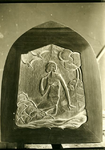 116 Reliëf Ontwaken gemaakt voor G.J. Blaauw, mahoniehout in coromandelhouten lijst, 30,5 x 26 cm, 1917