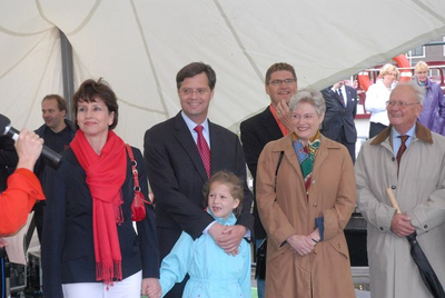 714 Familie Balkenende bij de opening van het vaarseizoen in Blokzijl