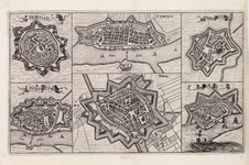 11 Oldenzaal, Deventer, Kampen, Zwolle, Steenwijk, Hasselt door Lambert van de Bosch, 1675. Uitgave Historien onses ...
