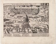 2 Steenwijk belegerd door Renneberg in 1580-1581. Uitgave P.C. Bor, Begin der Ned. oorlogen, 1617 Leyden (handgekleurde ...