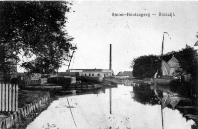 555 De Stoomhoutzagerij te Blokzijl omstreeks 1916, 1916