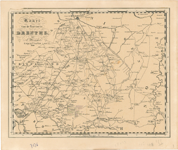 138 Kaart van de Provincie Drenthe door A. Werneke Cz., 1840