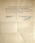 84e Getuigschrift van de werkzaamheden van P. van Dijck tijdens zijn dienstplicht in Nederlands-Indië