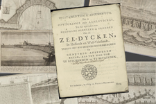  Gravures met bijschriften van tien ontwerpen voor verbetering van de ouderwetse dijken in Holland en West-Friesland, ...