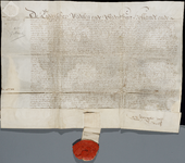  Tekst van de oorkonde op perkament van de stichting van de 's-Gravelandse polder, 1625