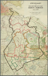  Kaart in kleur op topografische ondergrond met de grenzen en de districten van het hoogheemraadschap Zeeburg en ...