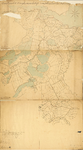  Handgetekende kaart met kleuren van het hoogheemraadschap Amstelland van de hand van N.Nelemans met de namen van de ...
