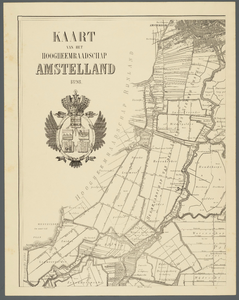  Eén deel (noordwesten) van een kaart in vier delen van het hoogheemraadschap van Amstelland, 1898