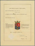  Verklaring van Hoge Raad van Adel inzake verlening van wapen aan waterschap Bijlmer, 1967