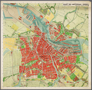  Kaart van Amsterdam, met bijschriften bij sluizen, 1951