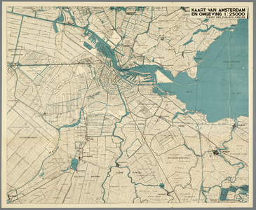  Kaart van Amsterdam en omgeving van Uitdam tot Nigtevecht en Halfweg tot Muiden , 1932