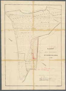  Kaart van de veenderij en droogmakerij van de Nieuwe Bullewijker polder, 1876