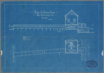  Bestektekening in blauwdruk van gemaal Ronde Hoep door Ingenieurs W.C. & K. de Wit te Amsterdam, 1913