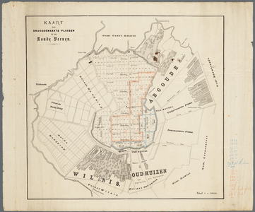  Kaart van de drooggemaakte plassen in de Ronde Venen, 1878