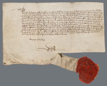 Akte op perkament met een verklaring van Philips van Bourgondië, 1438