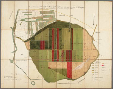  Kaart van de Horstermeer en aangrenzende bezittingen aangevende de toestand na de voorgenomen voltooiing in 1888, 1888