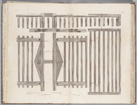  Tekening van onderdelen van de sluis te Muiden, 1736