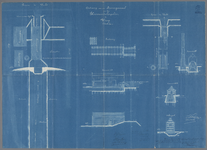  Blauwdruk van ontwerptekening van stoomgemaal voor Bloemendalerpolder te Weesp, 1893