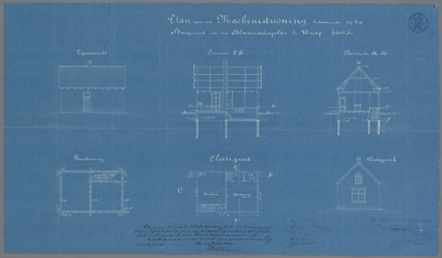  Ontwerptekening van een machinistenwoning behorend bij het stoomgemaal voor Bloemendalerpolder te Weesp, 1894