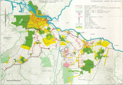  Kaart van werkgebied van Zuiveringschap Amstel- en Gooiland, 1975