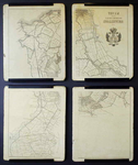  Vier originele lithografische stenen van de kaart van het hoogheemraadschap Amstelland, 1898