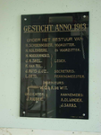  Gedenksteen voor de stichting van het gemaal van polder de Rondehoep met namen van de bestuursleden, 1913