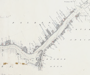  Fragment van de kaart van de Amstel en vaart van Amsterdam (rechts) naar Gouda, 1818
