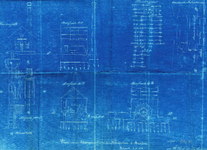  Fragment van blauwdruk van tekening met plan van stoomgemaal voor de Noordpolder beoosten Muiden, 1892 juni