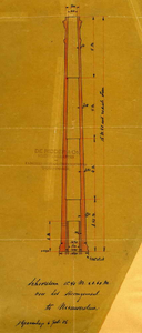  Tekening van de schoorsteen van het stoomgemaal te Nieuwersluis, 1906
