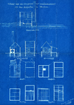  Blauwdruk (fragment) met ontwerp van een stoomgemaal met machinist-woning voor de Zuidpolder beoosten Muiden , 1894