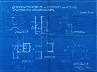 020665 Tekening van het gebouw van het gemaal van de Aetsveldsepolder aan het Gein Zuid, 1935