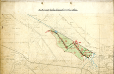  Kaart in kleur van polder de Keverdijkse Overscheense polder ten westen van Naarden , 1925