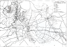  Kaart over de inundaties in de tweede wereldoorlog, gemaakt door de provincie Utrecht, 1945